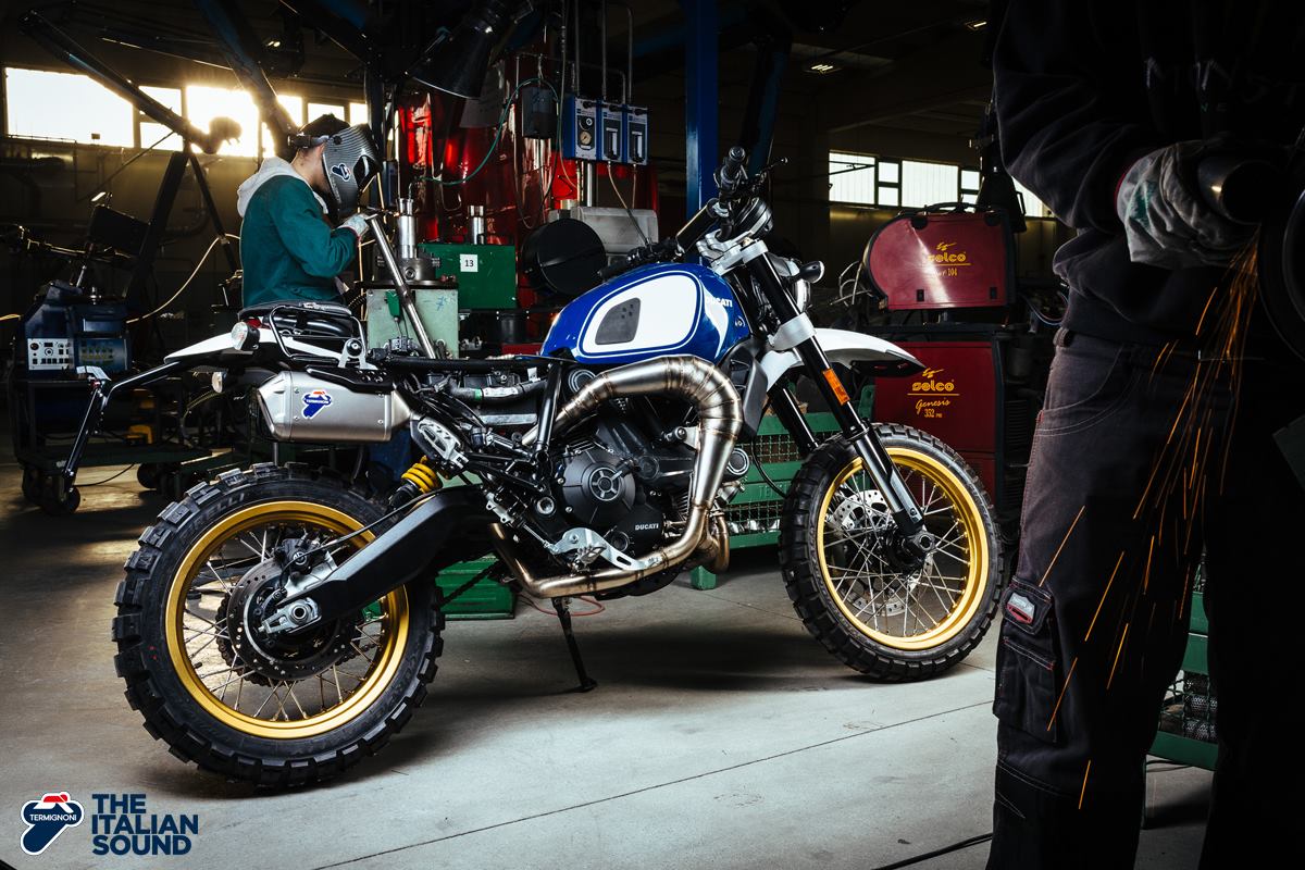 custom ducati scrambler desert sled