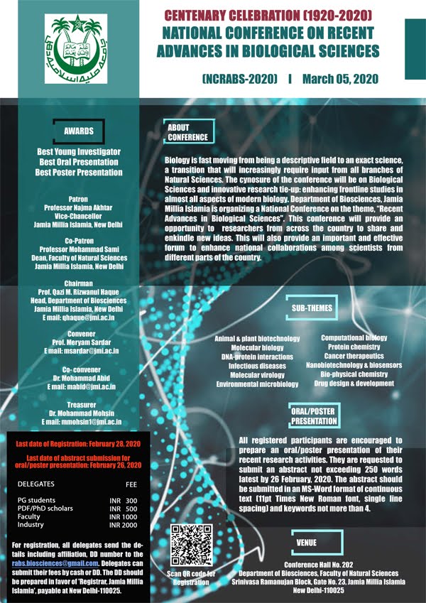 Conference on Recent Advances in Biological Sciences March 05, 2020