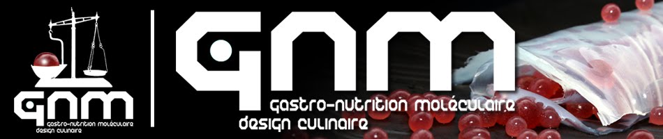 GNM Gastro-Nutrition Moléculaire Design Culinaire