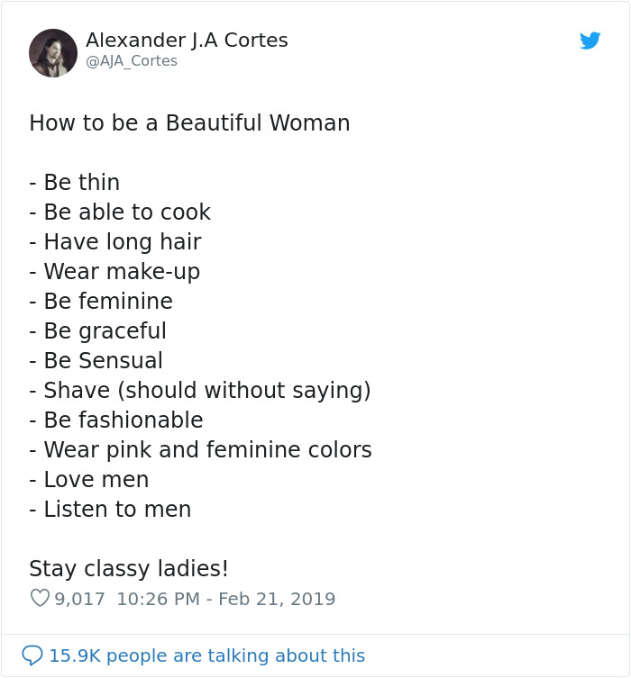 A Misogynist Shared A Post With 12 Rules For ‘Beautiful Women’ And People Are Destroying Him