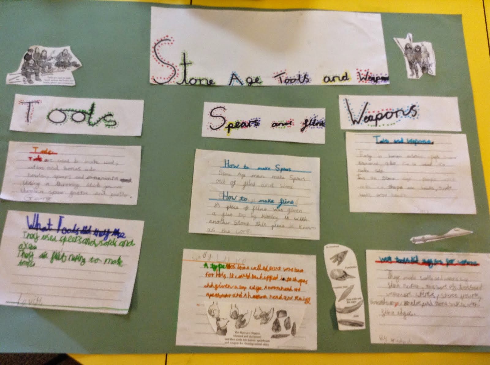 SPS Year 3 Fantastic posters about the Stone Age.