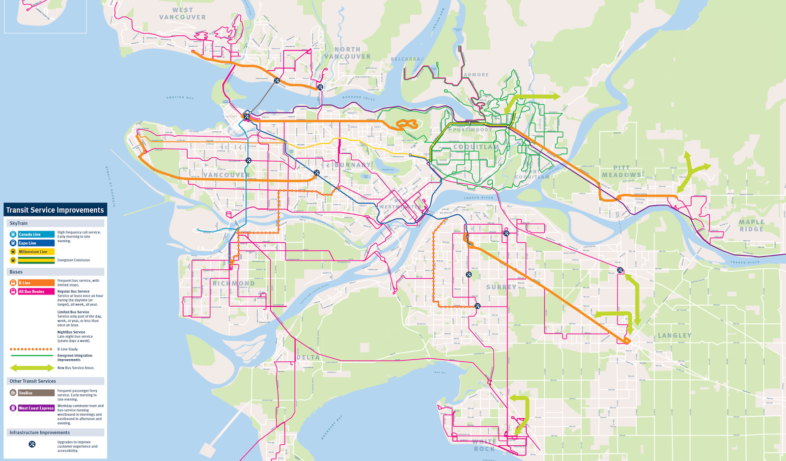 Vancouver Bus Routes Map