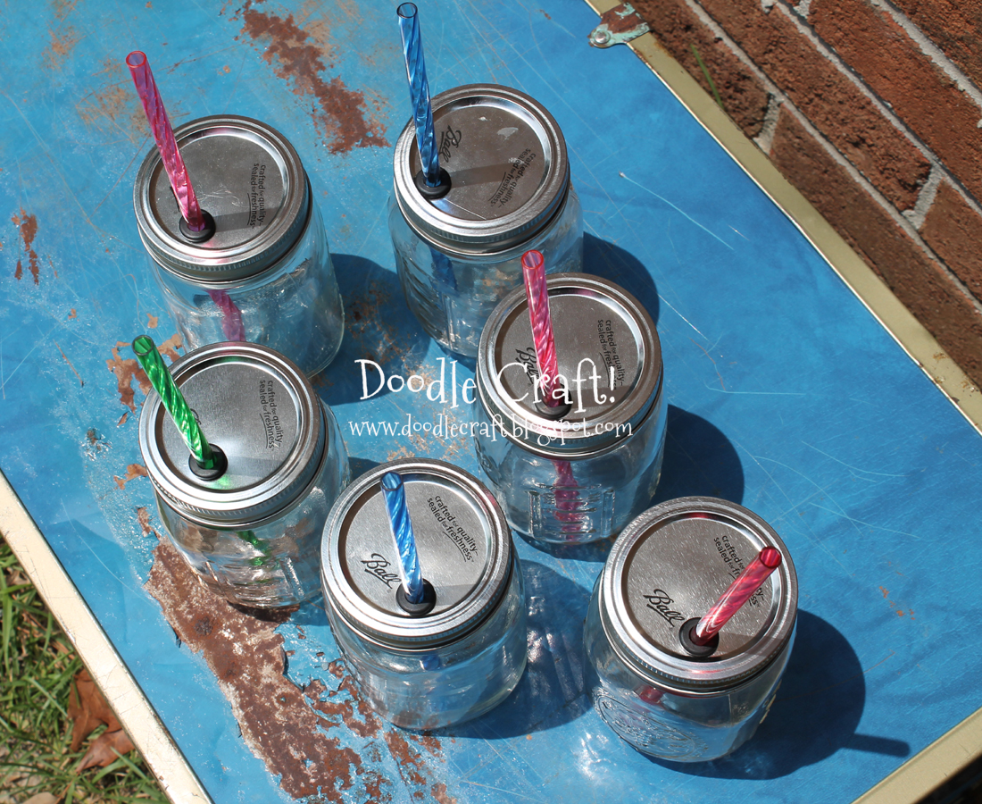 DIY Mason Jar Straw Lids