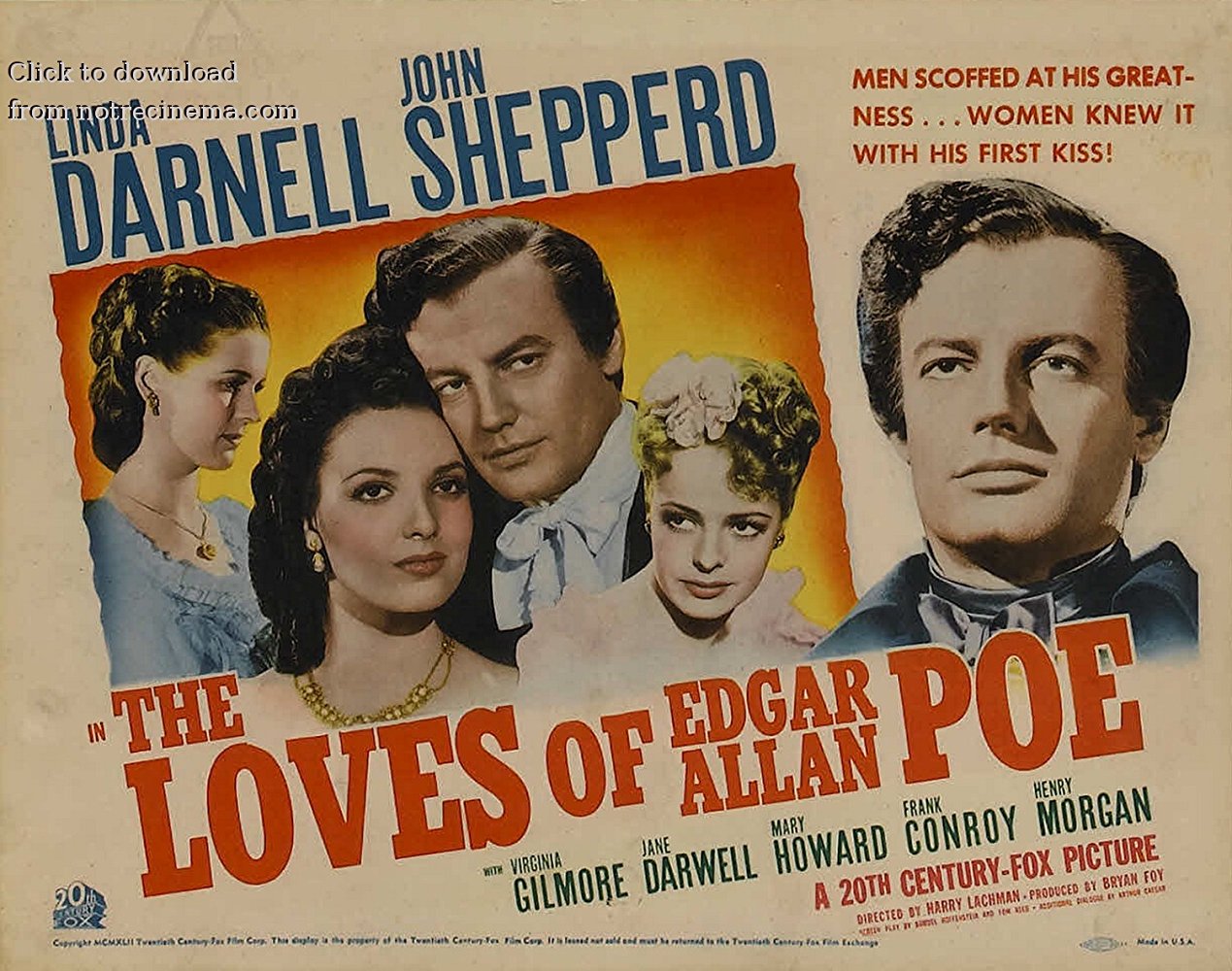 The Hitless Wonder Movie Blog THE LOVES OF EDGAR ALLAN POE