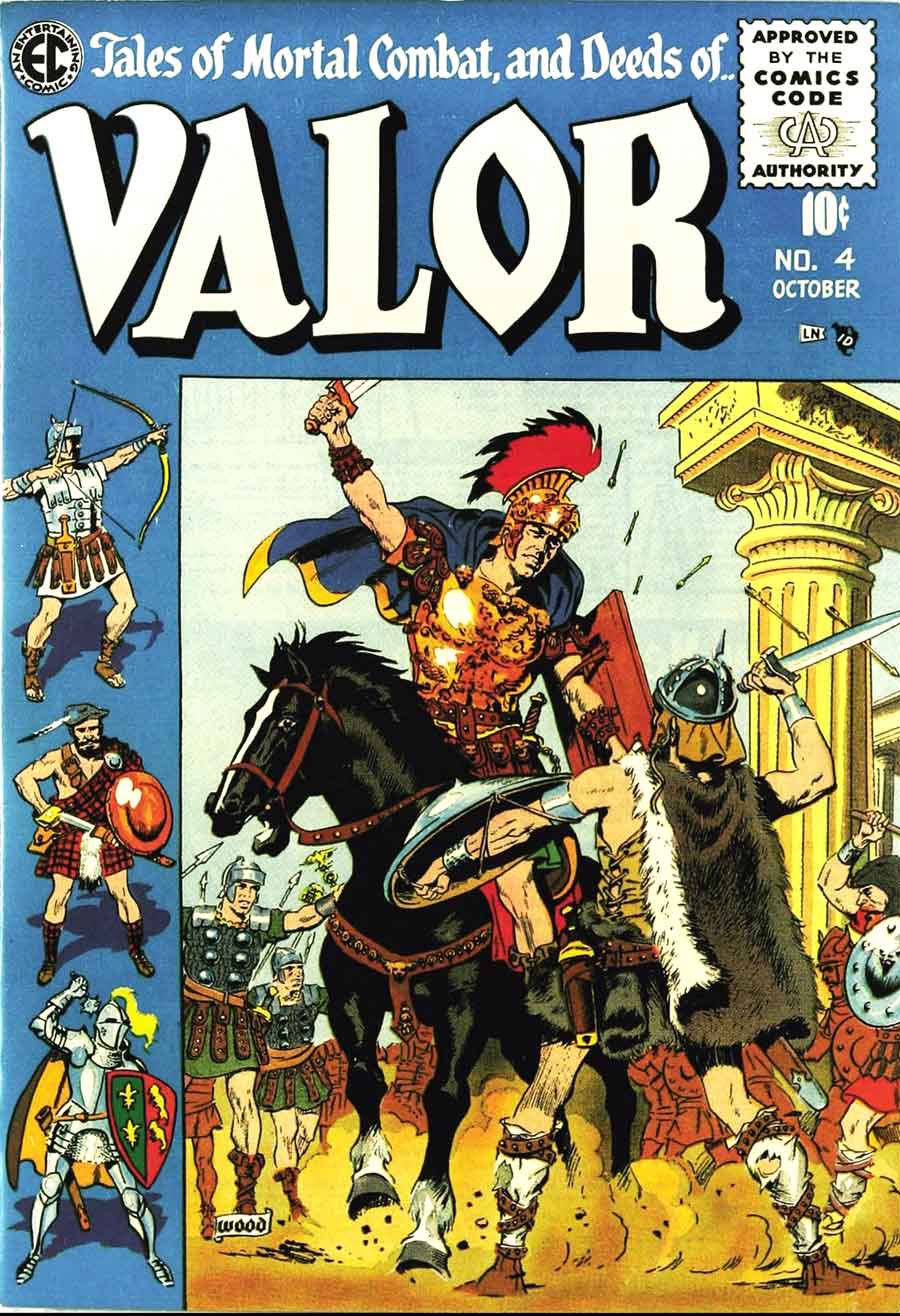 Wally Wood golden age ec 1950s comic book cover - Valor #4