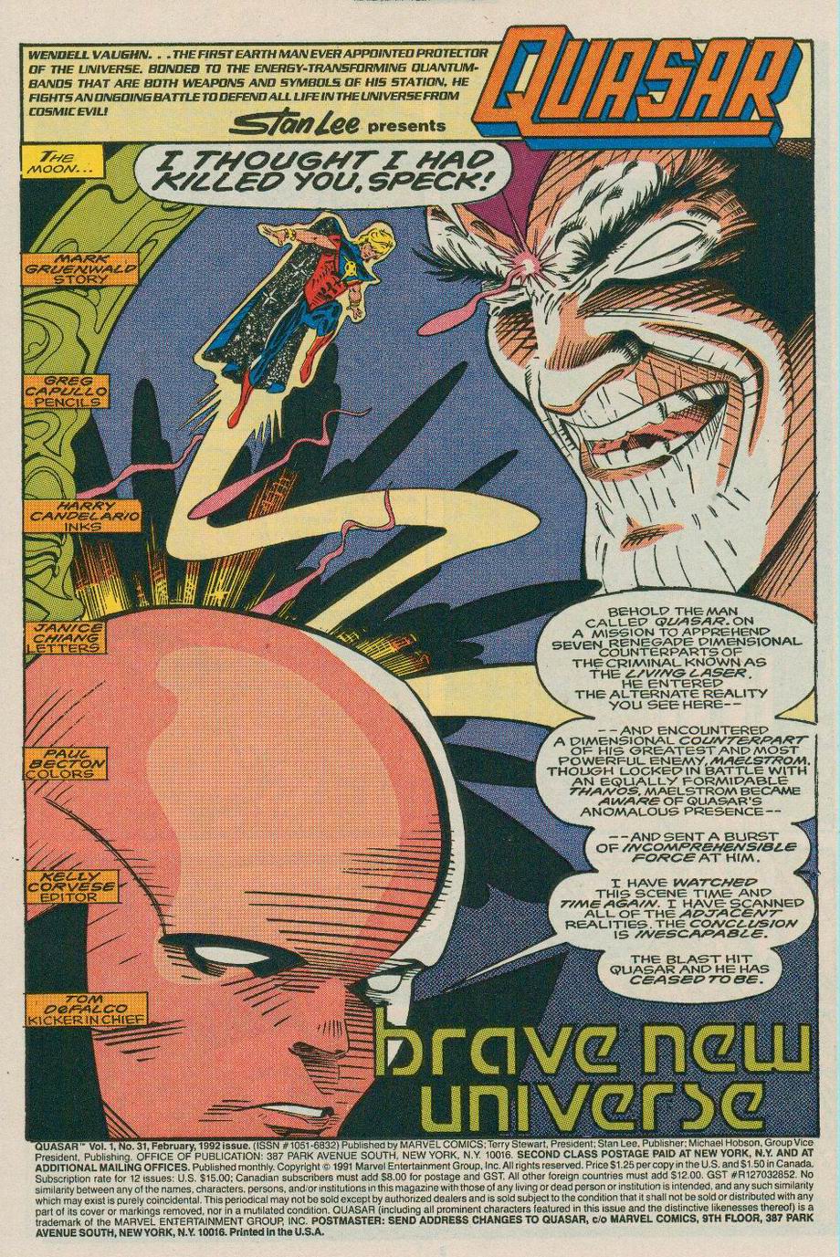 Read online Quasar comic -  Issue #31 - 2