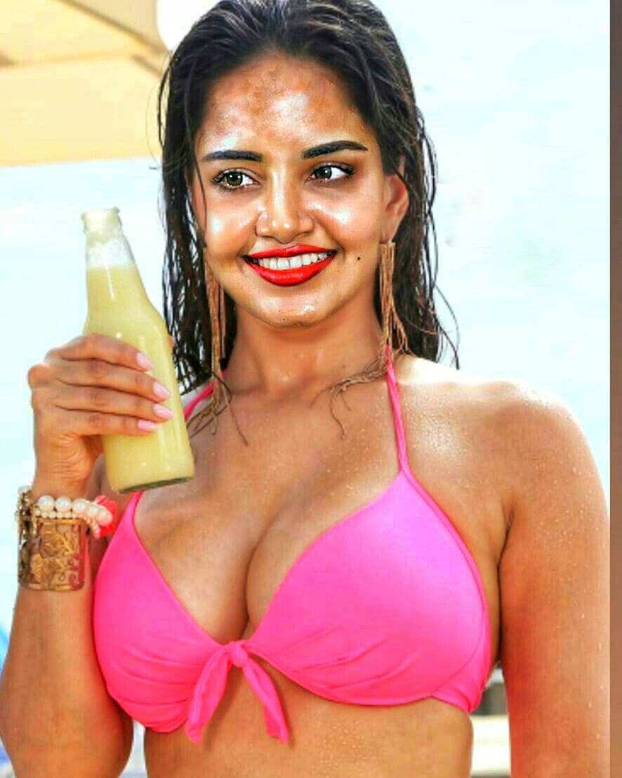 Anupama Parameswaran in Pink Bikini.