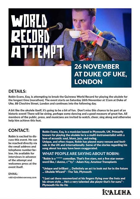 robin ukulele world record attempt