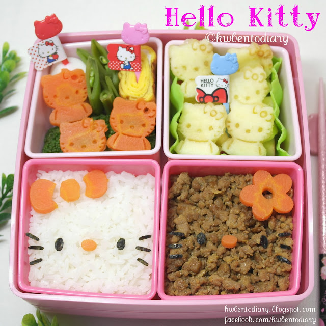Karenwee's Bento Diary: Bento2015#Mar30~Easter Bunny Hello Kitty