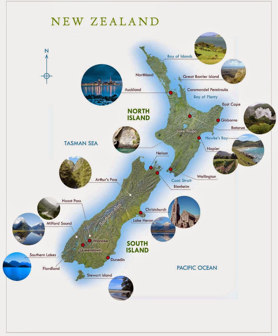 Mapa Turístico De Nueva Zelanda Conmimochilacuestas