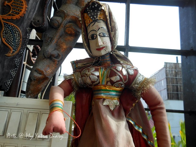 A colorful puppet at a budget Hotel Kalyan, Jaipur, Rajasthan