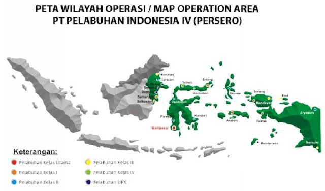 Peta Wilayah Kerja PT Pelabuhan Indonesia IV (Persero)