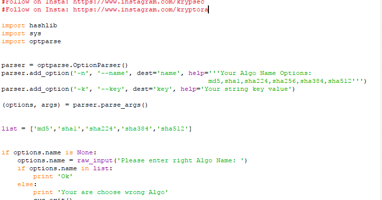 How to create Hash calculator Using Python