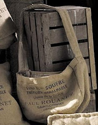 French Burlap Market Totes