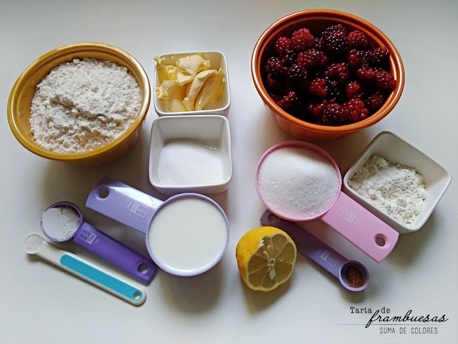 Tarta-frambuesa-Ingredientes
