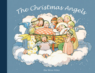 Christmas angels and stars coloring page