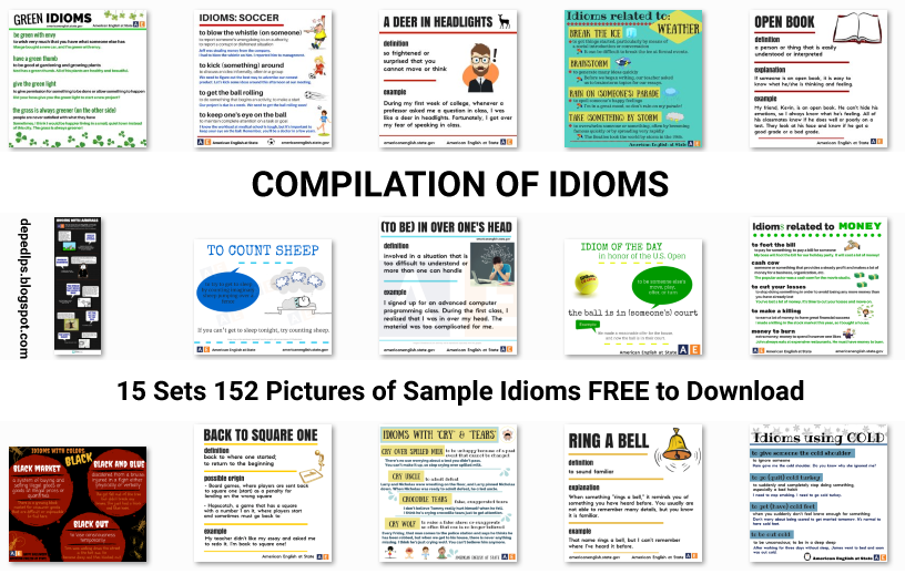 Compilation of Idioms 15 Sets 152 Sample Idioms DepEd LP's
