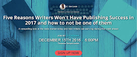 Join the FREE Live Webinar presented by E. Van Lowe: Five Reasons Writers Won't Have Publishing Success in 2017 and how not to be one of them (a compelling look at the book market today and how writers can earn big during the crash ahead).