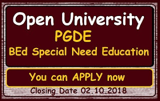 Open University Courses (PGDE, BEd in Special Need Education) - Teacher