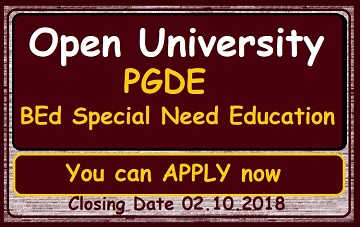 Open University Courses (PGDE, BEd in Special Need Education)