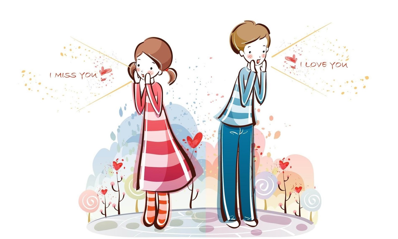 Cartoon Love Couple - HD Wallpapers