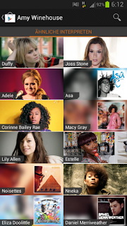 Amy Winehouse Google Play Music Screenshot