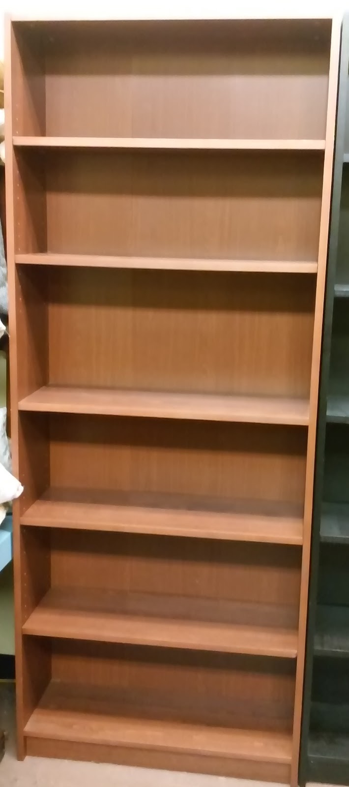 UHURU FURNITURE & COLLECTIBLES SOLD 23" x 80" Mahogany Effect Shelves