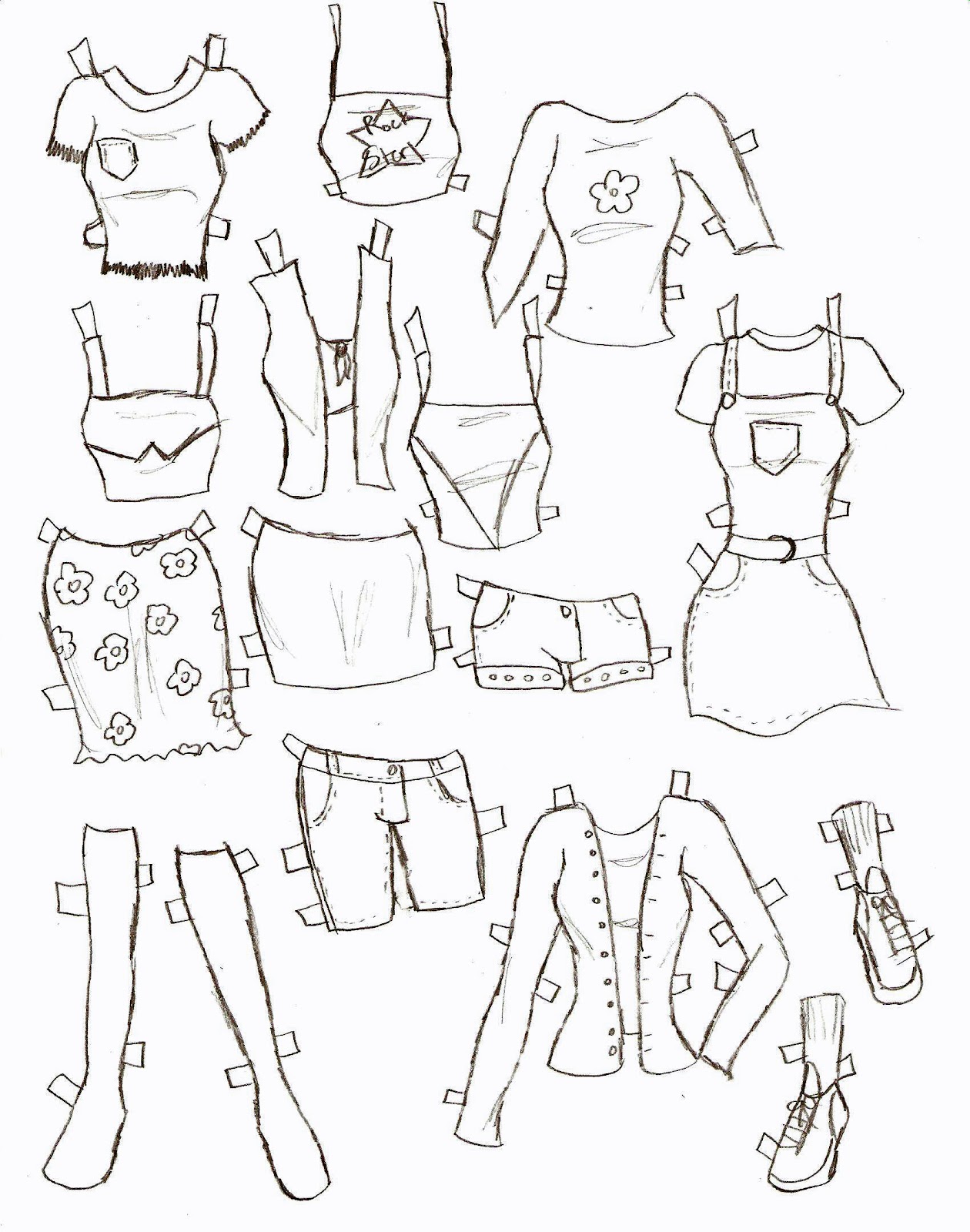 Miss Missy Paper Dolls Clothes Part 1