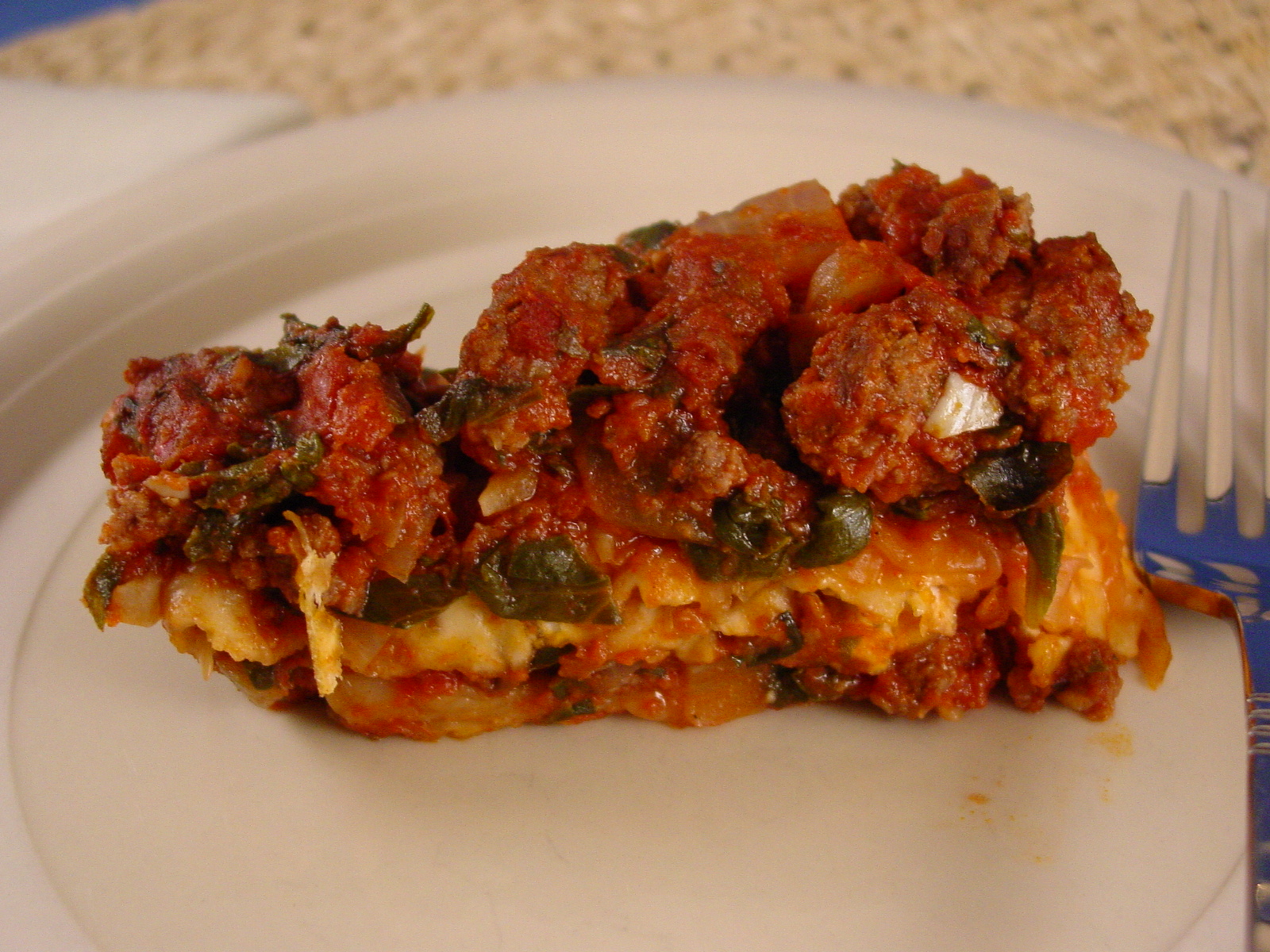 Judy and Barry, Cooking D'Lites Beef Spinach and Matzo Pie with Haroset