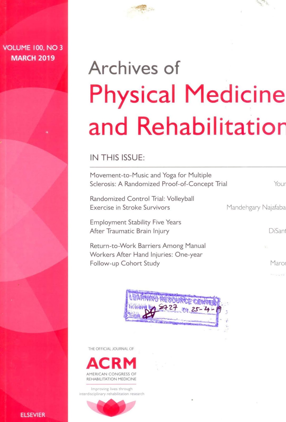 https://www.sciencedirect.com/journal/archives-of-physical-medicine-and-rehabilitation/vol/100/issue/3