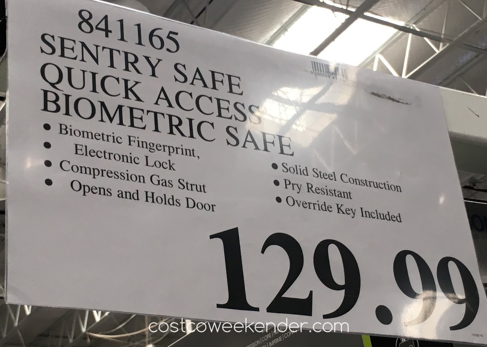 SentrySafe Quick Access Biometric Pistol Safe (QAP1BE) Costco Weekender