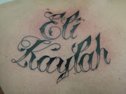 Brad's text. Tattoo by Gary. (brad text )