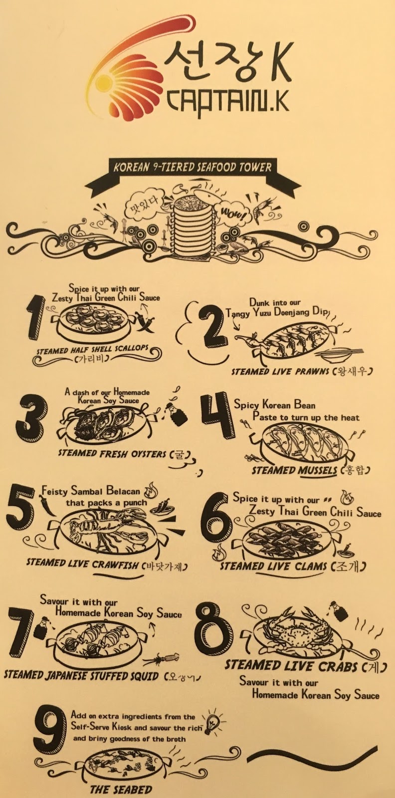 Brand New Korean Dining Concept. Captain K Seafood Tower @ Princep St