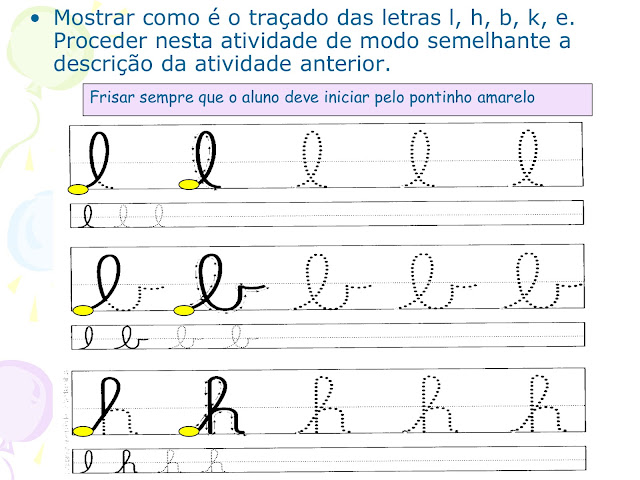 Da letra de imprensa à letra cursiva