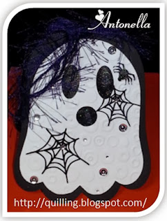 Antonella's Ghost Shaped Card - quilling.blogspot.com