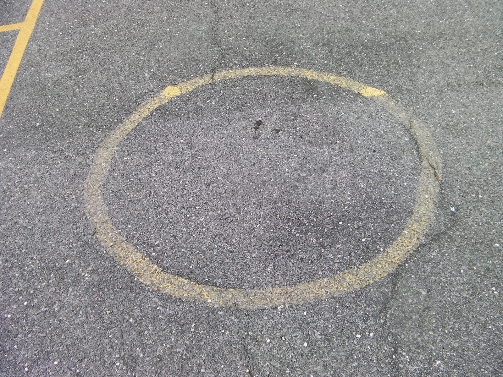 centre circle of footabll pitch in school playground the gay circle meon school