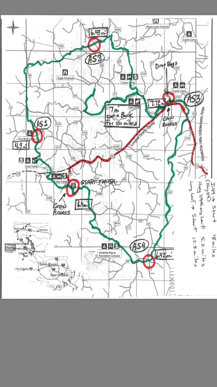 Paix Running Red Dirt Course Map