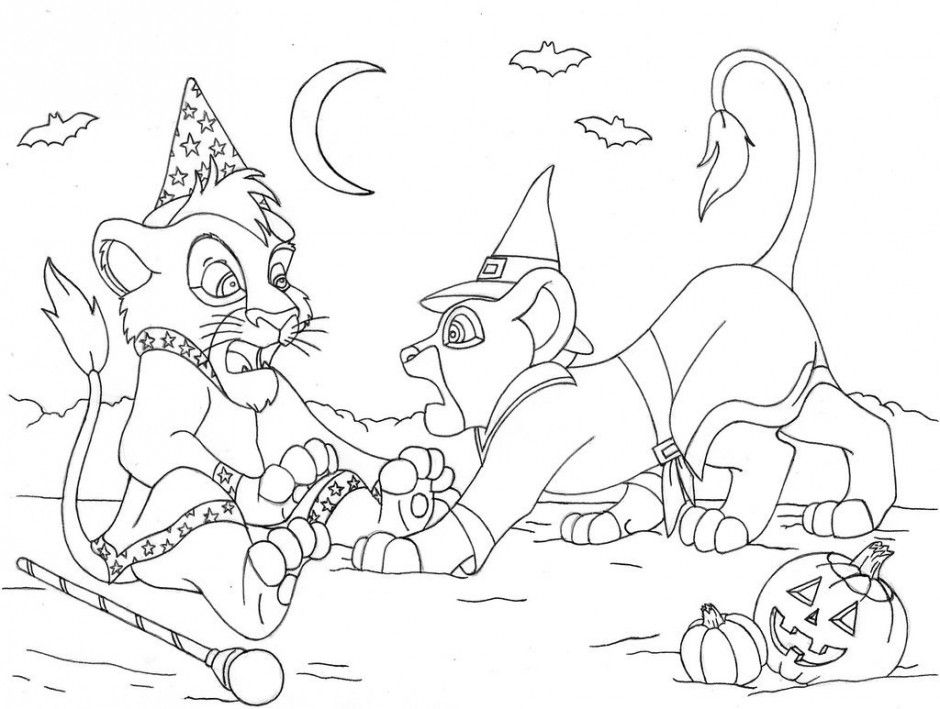 Kids Page Print The Lion King Halloween Or Download Coloring Pages