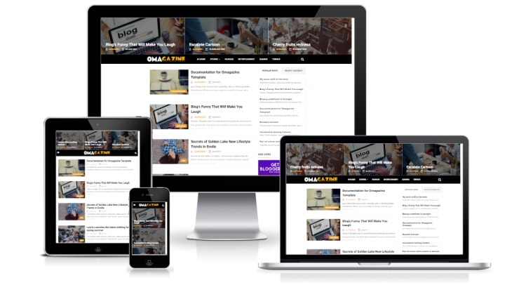 Omagazine blogger template