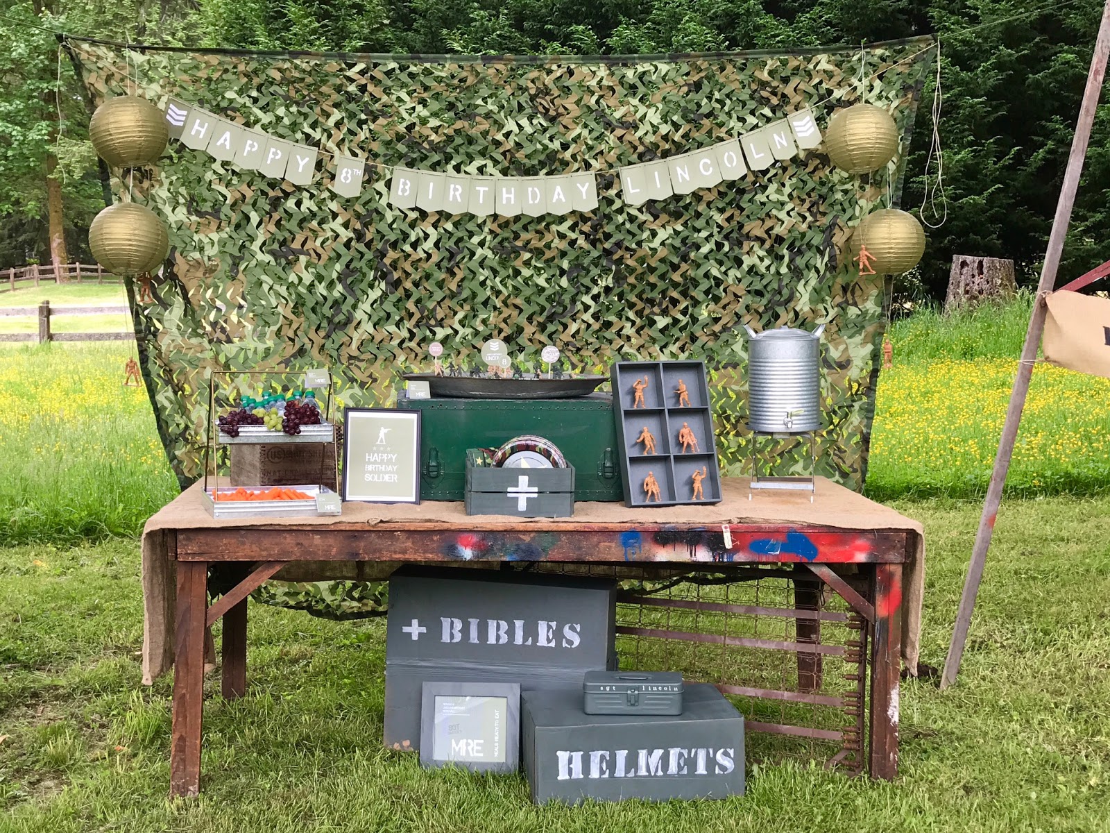 Little Farmstead Lincoln S Army Birthday Party Part 1 Boy