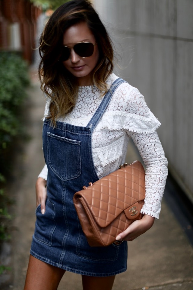 Megan Runion // For All Things Lovely: OVERALLS + LACE