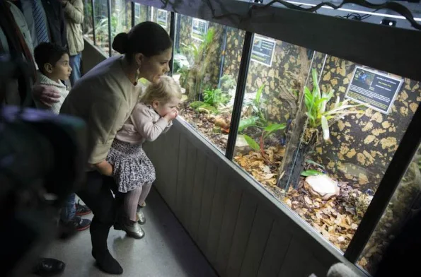 Crown Princess Victoria and Princess Estelle of Sweden at the Skansen Aquarium