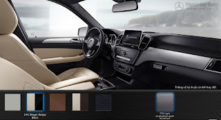 Màu nội thất Mercedes GLE 400 4MATIC 2019 Nội thất Mercedes GLE 400 4MATIC 2019 màu Vàng Ginger/Đen (245)