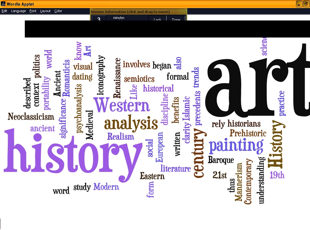 Understanding the Value of Art History The Value of Wordle & Art History