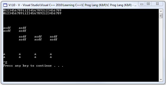 Lessons In Coding The C Programming Language K R 01x17 Tab For Spaces Exercise 1 20