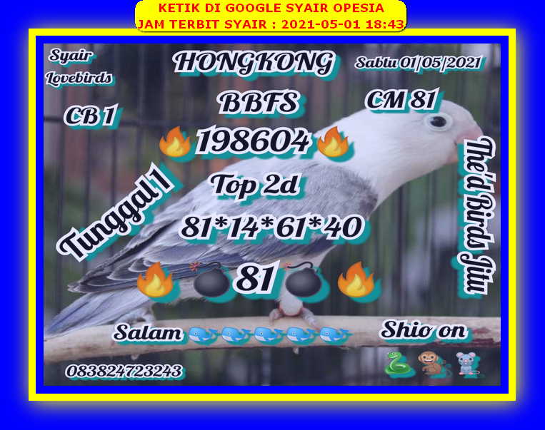 Forum Syair Hongkong 1 Mei 2021 Royal Syair