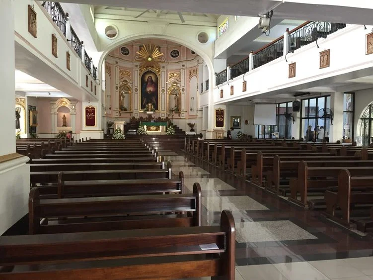 The interiors of the National Shrine of the Sacred Heart of Jesus