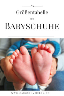 Größentabelle für Babysocken Babysocken und Schuhe in der richtigen Größe stricken – Tabelle mit Schuhgrößen und Zentimeter-Angaben