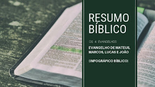 Resumo Bíblico - Os 4 Evangelhos - Infográfico Bíblico Resumo Bíblico - Os 4 Evangelhos - Infográfico Bíblico