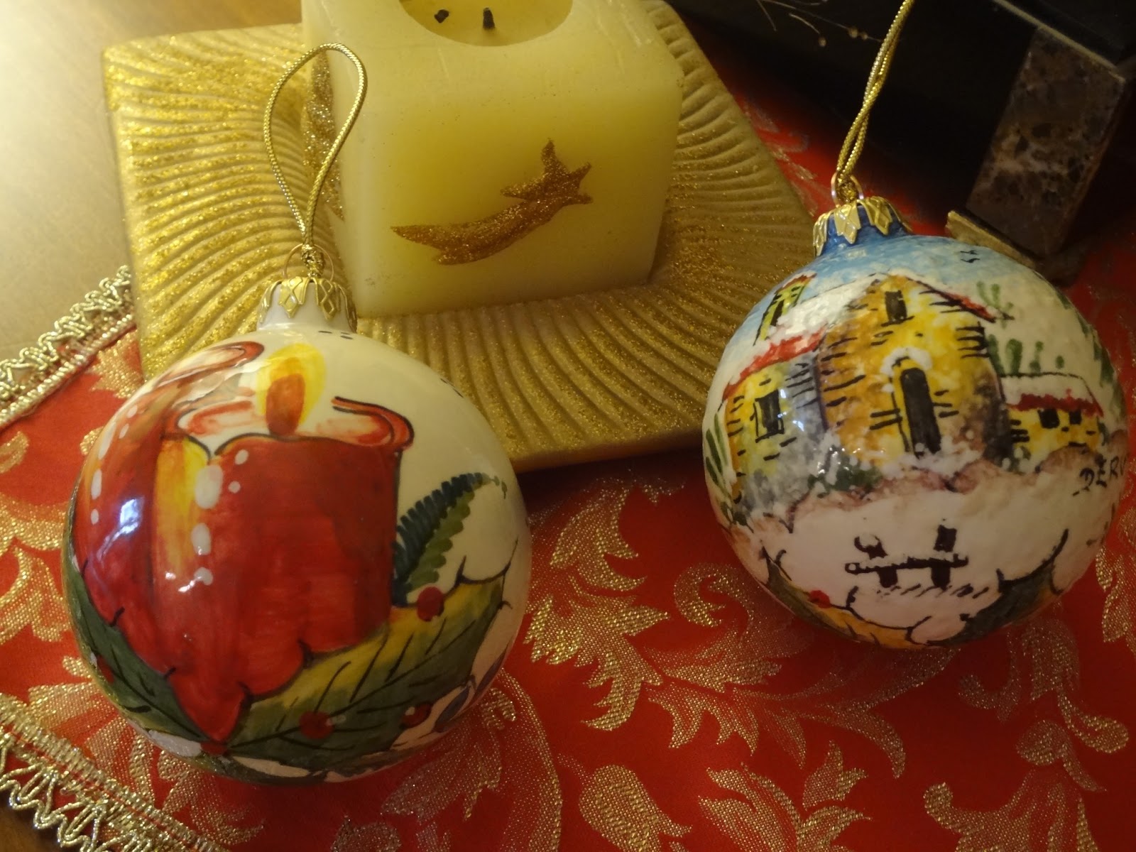Ceramica che passione: Palle di ceramica dipinte per Natale